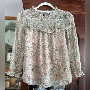 Monteau sheer floral top with lining size small